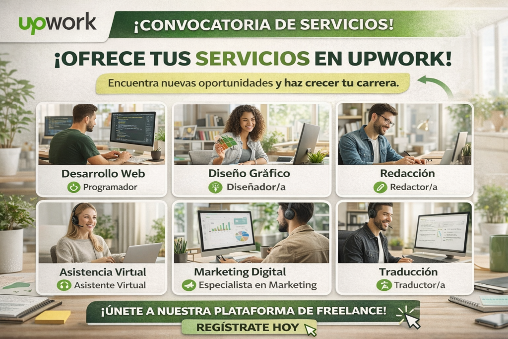 💁 Convocatoria de Servicios en Upwork
