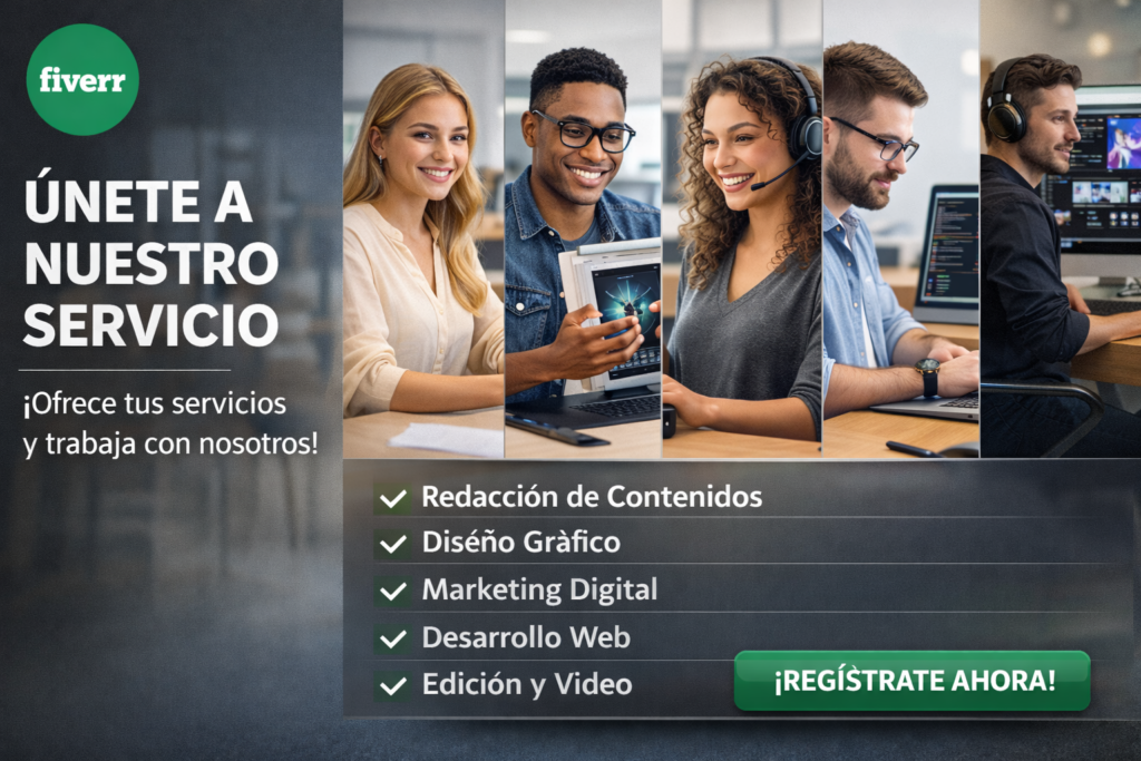 💁 Convocatoria de Servicios en Fiverr
